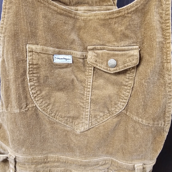 The Mumsie Caramella Stretch Corduroy Overalls, Size Large Maternity Baby Wear - Picture 5 of 14